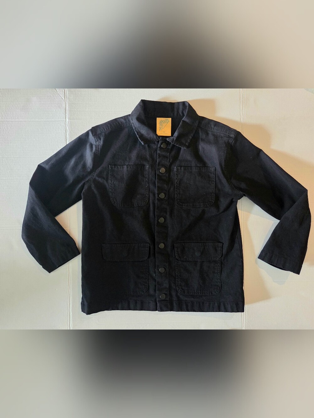 Kids Black Button-Front Jacket